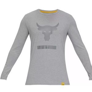 Under Armour X Project Rock L/S Tee Gray Men large